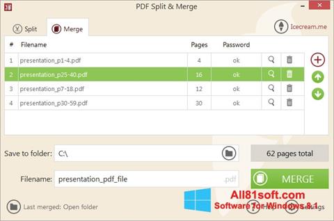 截图 PDF Split and Merge Windows 8.1
