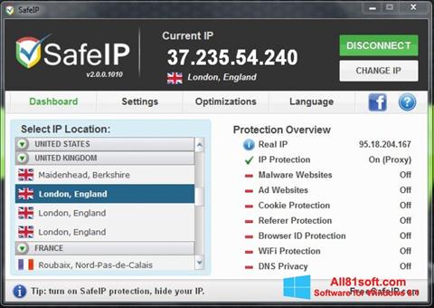 截图 SafeIP Windows 8.1