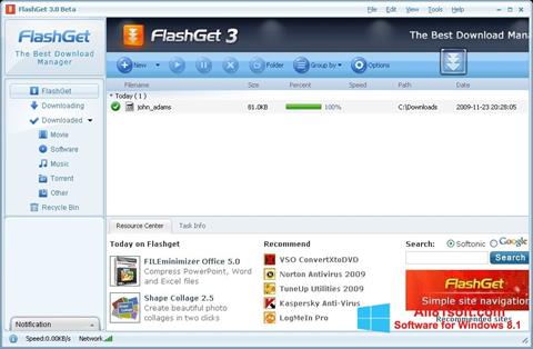 截图 FlashGet Windows 8.1