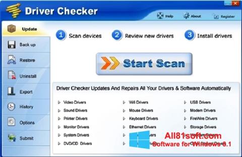 截图 Driver Checker Windows 8.1