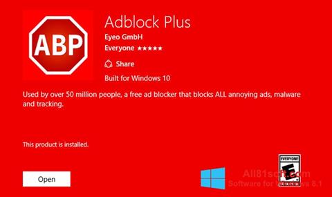 截图 Adblock Plus Windows 8.1
