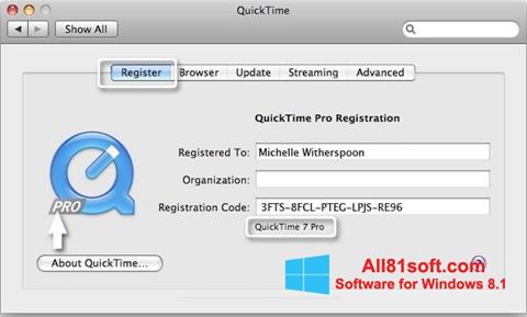 截图 QuickTime Pro Windows 8.1