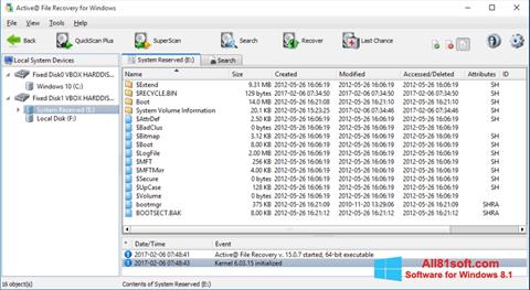 截图 Active File Recovery Windows 8.1