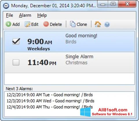 截图 Free Alarm Clock Windows 8.1