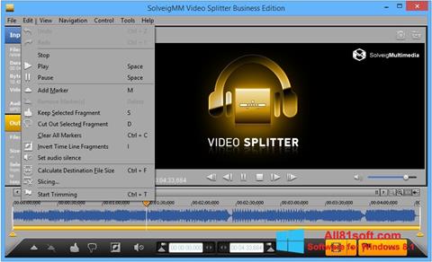 截图 SolveigMM Video Splitter Windows 8.1