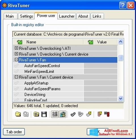 截图 RivaTuner Windows 8.1