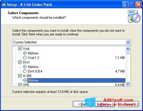 截图 K-Lite Codec Pack Windows 8.1