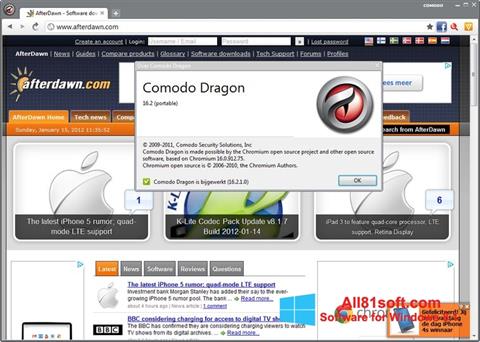 截图 Comodo Dragon Windows 8.1