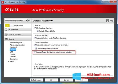 截图 Avira Professional Security Windows 8.1