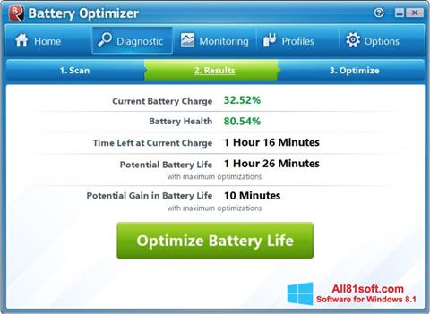 截图 Battery Optimizer Windows 8.1