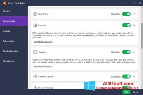 截图 Avast! Pro Antivirus Windows 8.1